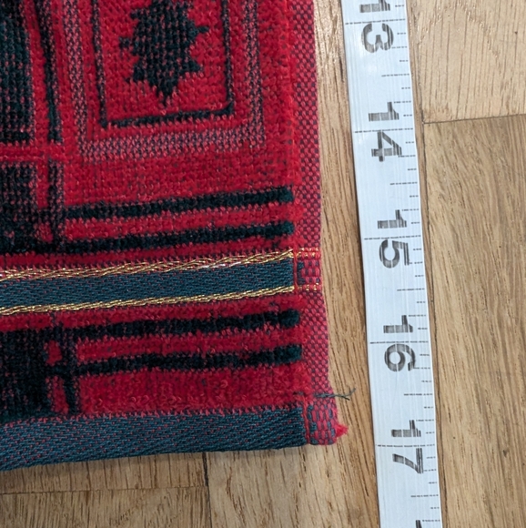 Vintage Red Christmas Holiday Towel set Green Gold Holly Ornaments Set Of 3 - Picture 12 of 16